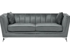 Sofa 3 personers GAULA Velour Grå