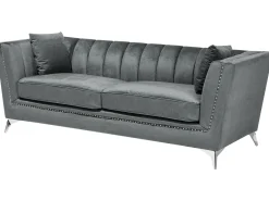 Sofa 3 personers GAULA Velour Grå