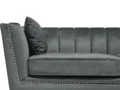 Sofa 3 personers GAULA Velour Grå
