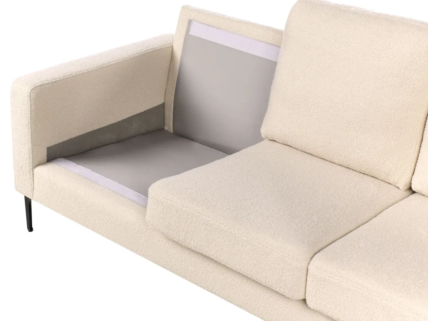 Sofa 3 personers GAVLE Boucle Beige