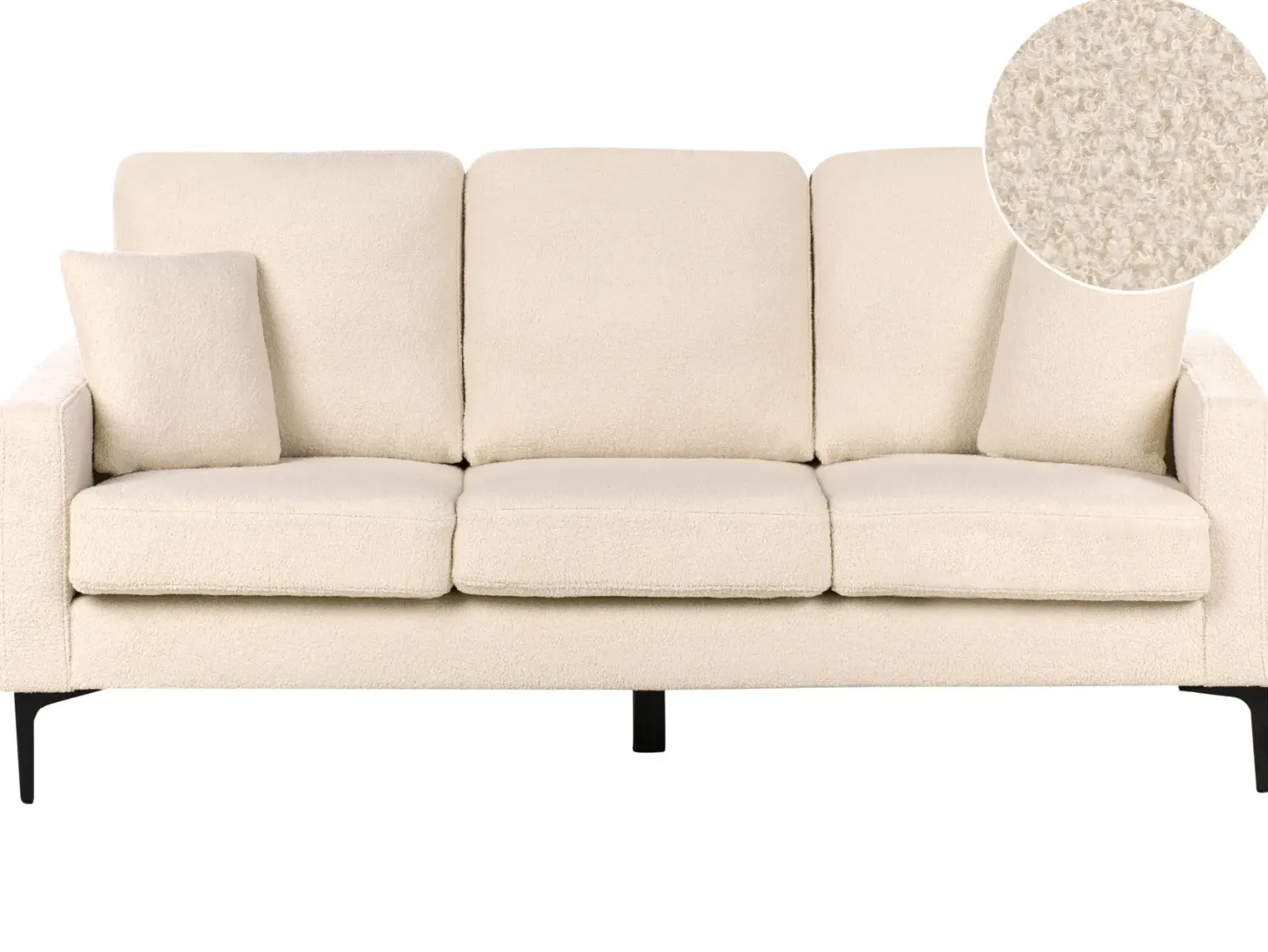 Sofa 3 personers GAVLE Boucle Beige