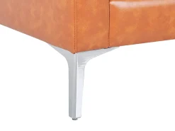 Sofa 3 personers GAVLE Kunstlæder Guldbrun