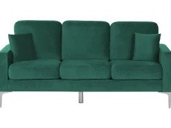 Sofa 3 personers GAVLE Velour Smaragdgrøn