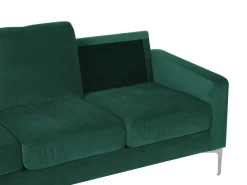 Sofa 3 personers GAVLE Velour Smaragdgrøn
