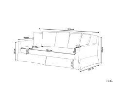 Sofa 3 personers GILJA Rød