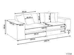 Sofa 3 personers GLORVIKA II Mørkegrøn