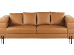 Sofa 3 personers GRANNA Kunstlæder Brun