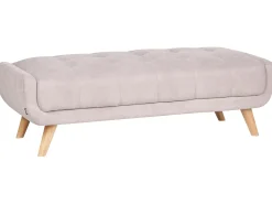 Sofa 2 personers HABO Brungrå med fodskammel