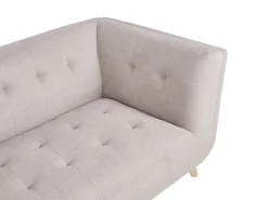 Sofa 2 personers HABO Brungrå med fodskammel