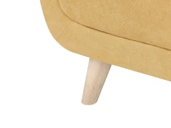 Sofa 2 personers HABO Sennepsgul med fodskammel