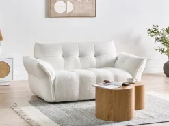 Sofa 2 personers HALBA Boucle Hvid