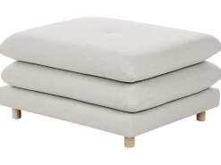 Sofa 2 personers HEDEN Beige med fodskammel