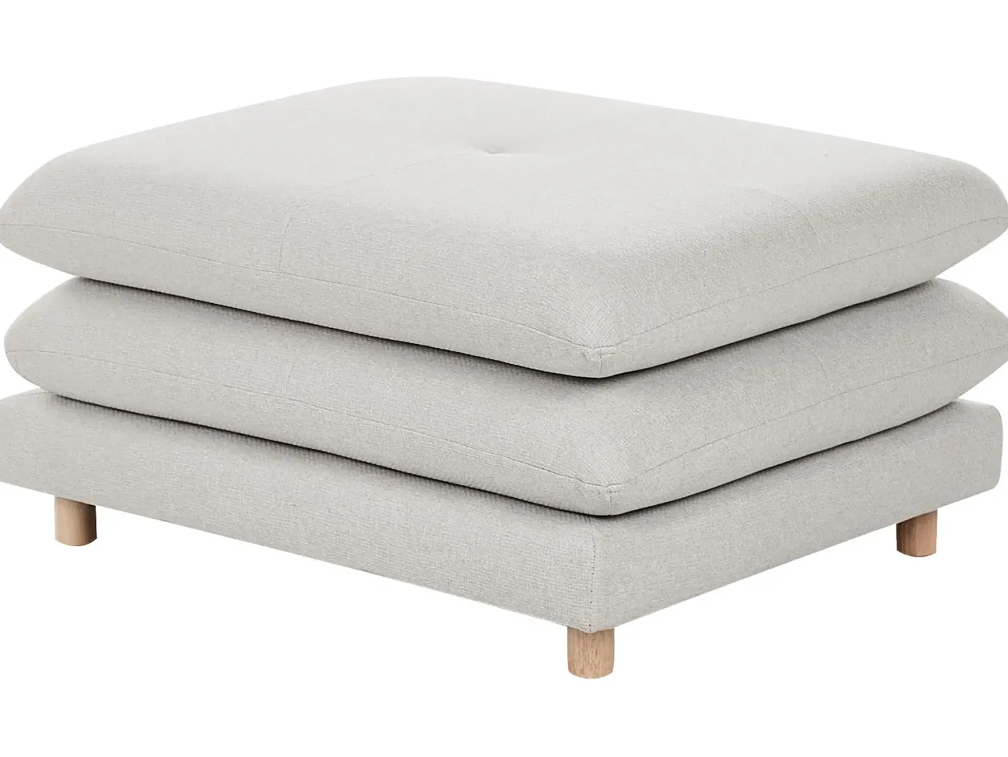 Sofa 2 personers HEDEN Beige med fodskammel
