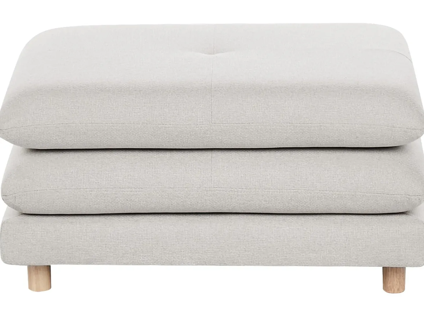 Sofa 2 personers HEDEN Beige med fodskammel
