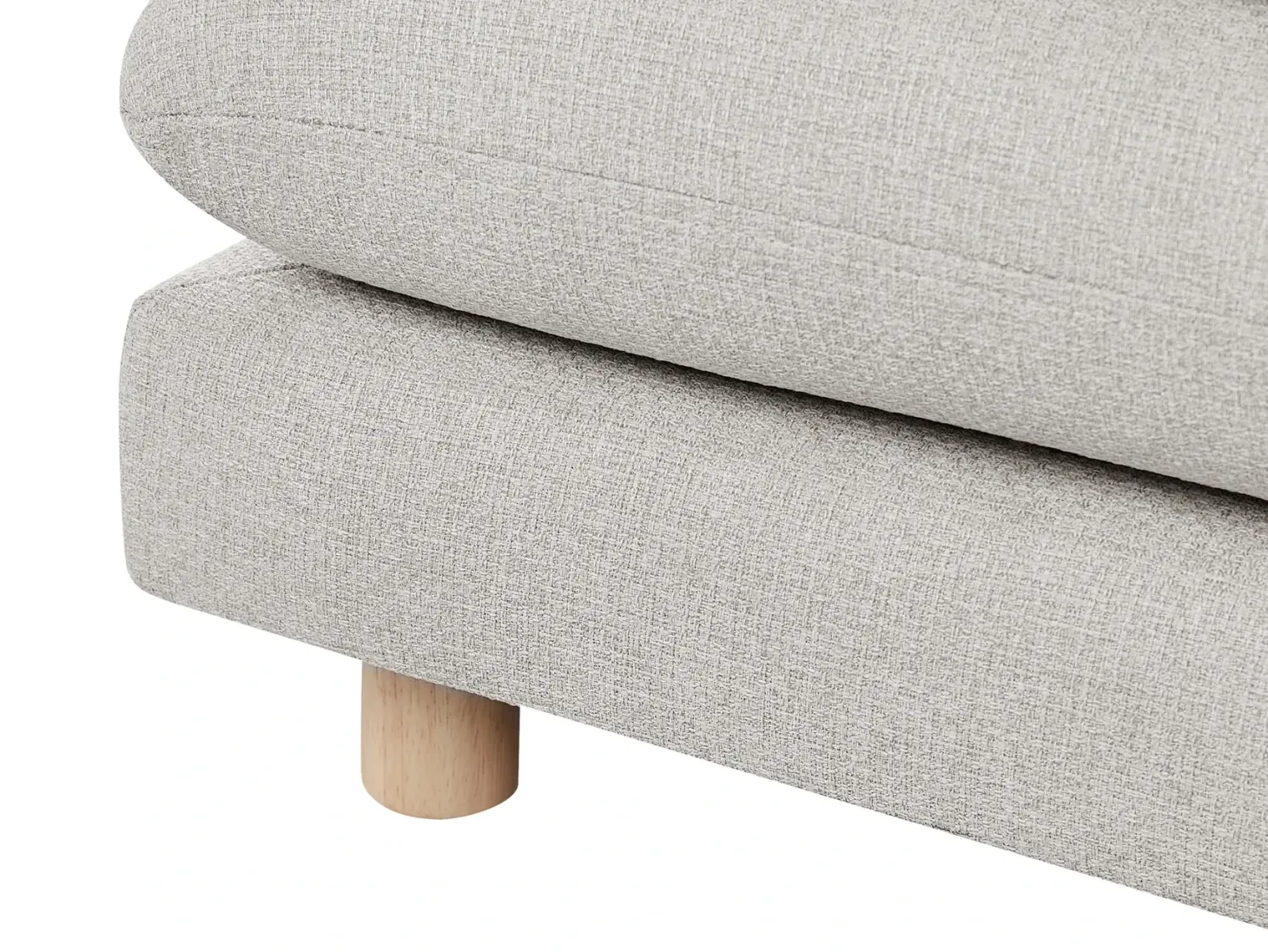 Sofa 2 personers HEDEN Beige med fodskammel