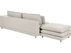 Sofa 2 personers HEDEN Beige med fodskammel