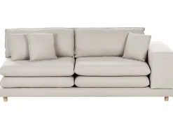 Sofa 2 personers HEDEN Beige med fodskammel