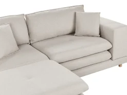 Sofa 2 personers HEDEN Beige med fodskammel