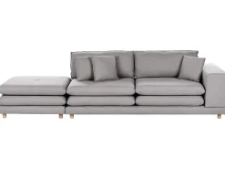 Sofa 2 personers HEDEN Grå med fodskammel