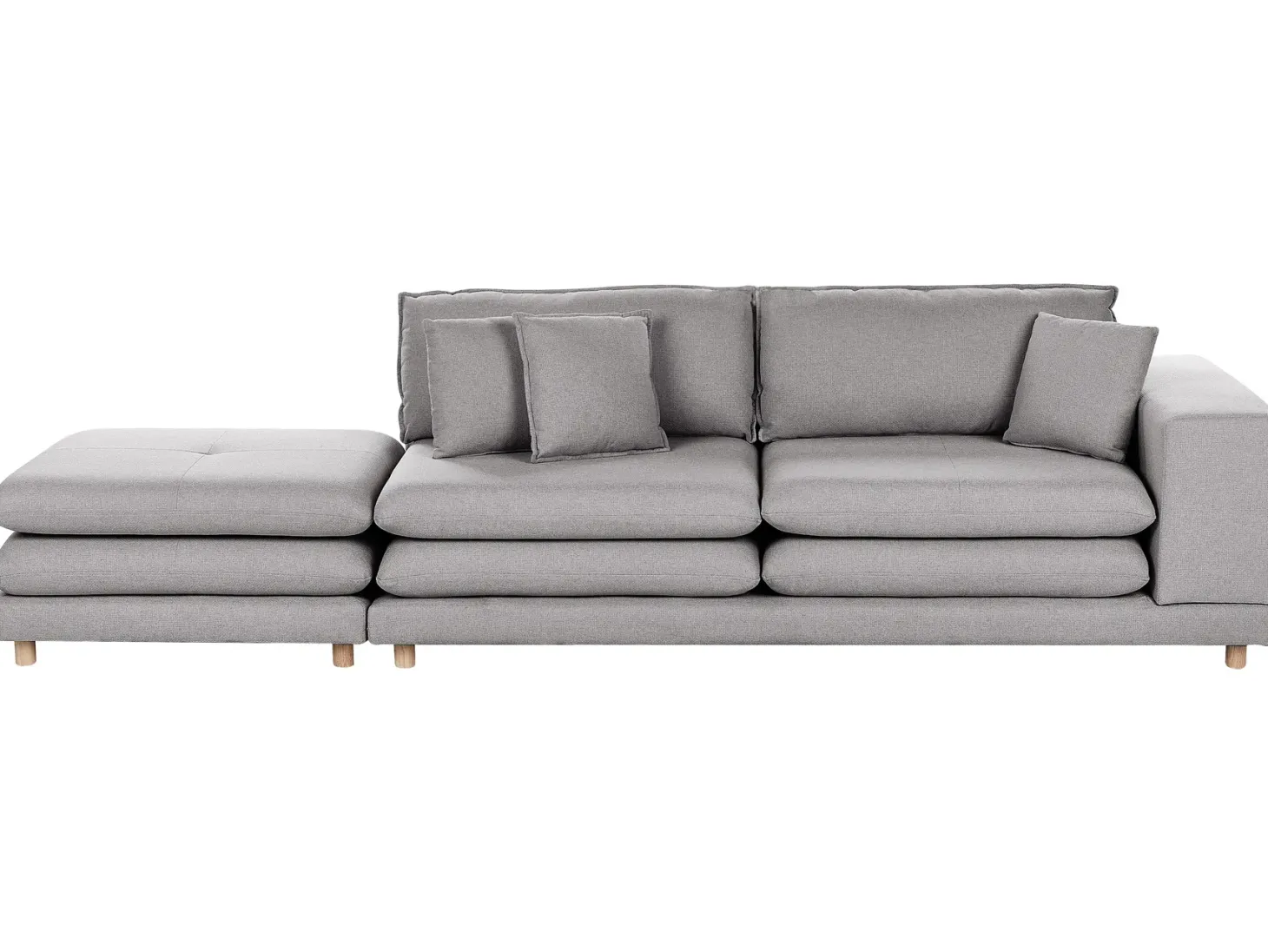Sofa 2 personers HEDEN Grå med fodskammel