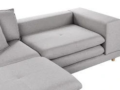 Sofa 2 personers HEDEN Grå med fodskammel