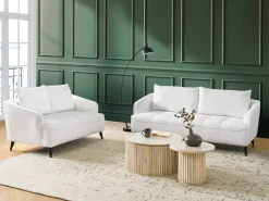 Sofa 3 personers HOBRO Boucle Hvid