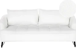 Sofa 3 personers HOBRO Boucle Hvid