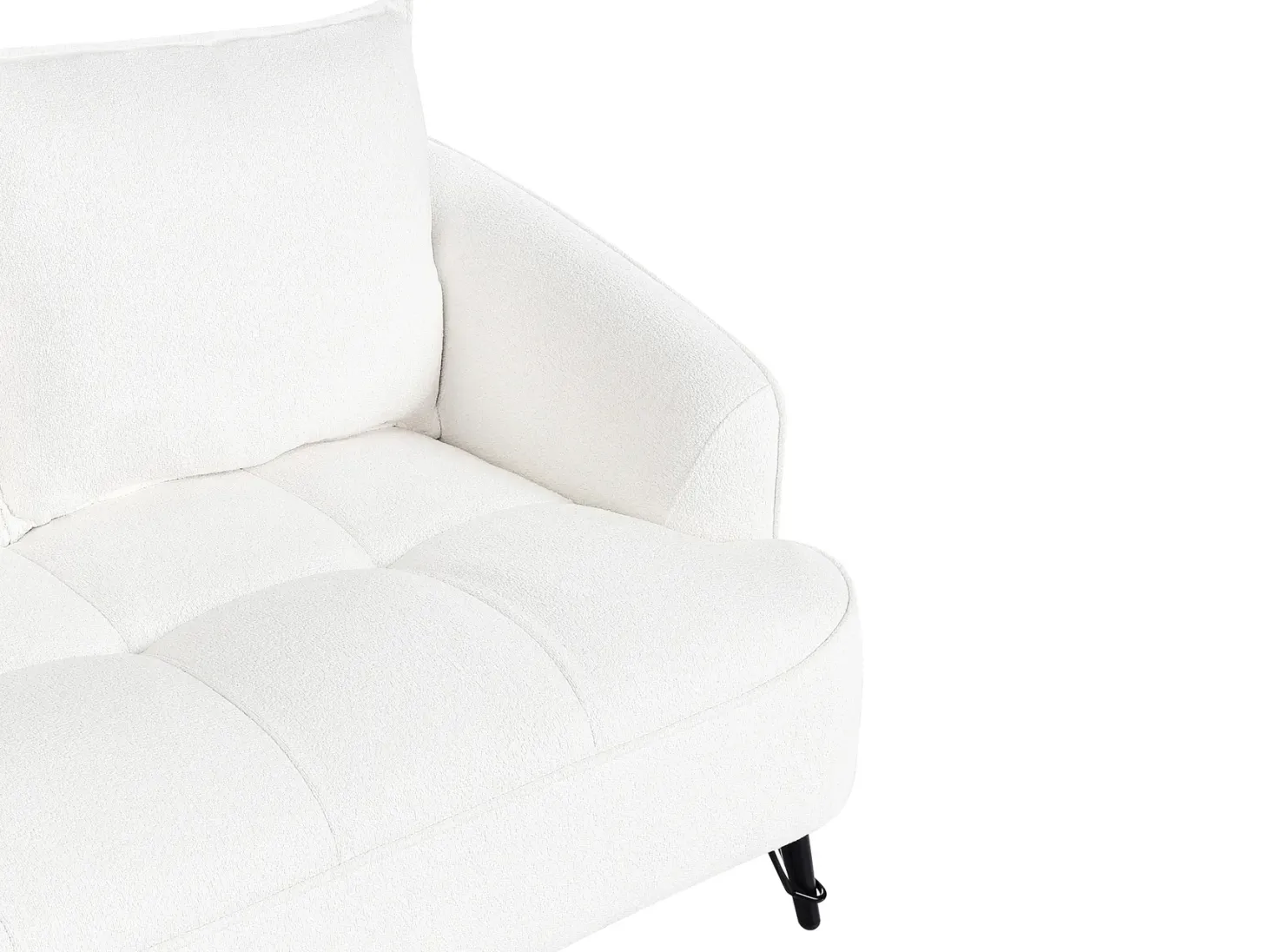 Sofa 2 personers HOBRO Boucle Hvid