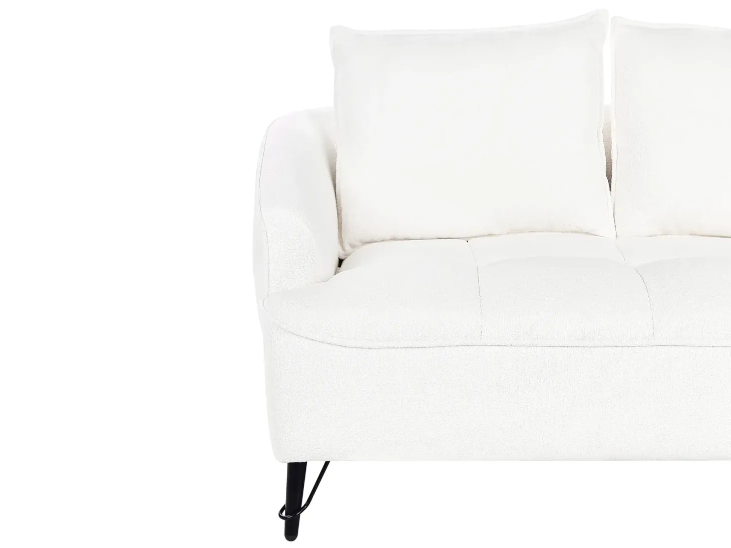 Sofa 2 personers HOBRO Boucle Hvid