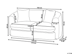 Sofa 2 personers HUSBY Boucle Beige