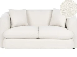 Sofa 2 personers HUSBY Boucle Cremehvid