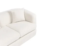 Sofa 2 personers HUSBY Boucle Cremehvid