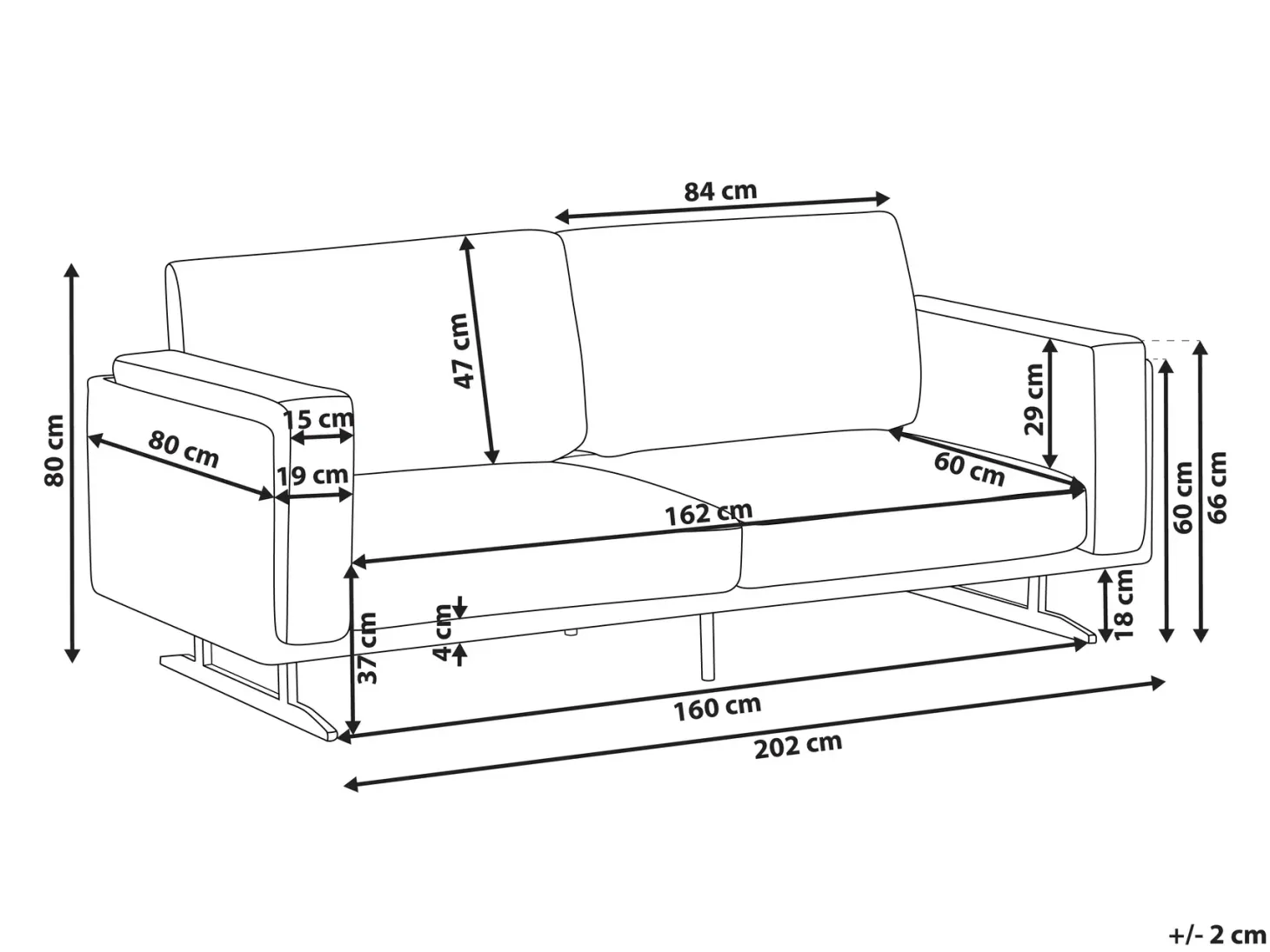 Sofa 3 personers IDRE Hvid