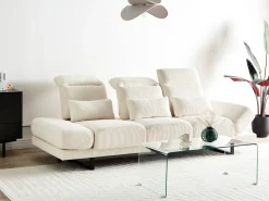 Sofa 3 personers IKAST Fløjl Lys Beige