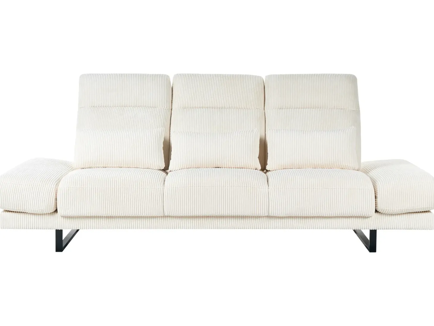 Sofa 3 personers IKAST Fløjl Lys Beige