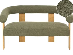 Sofa 2 personers ILBRO Boucle Grøn/ Lysebrun
