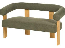 Sofa 2 personers ILBRO Boucle Grøn/ Lysebrun