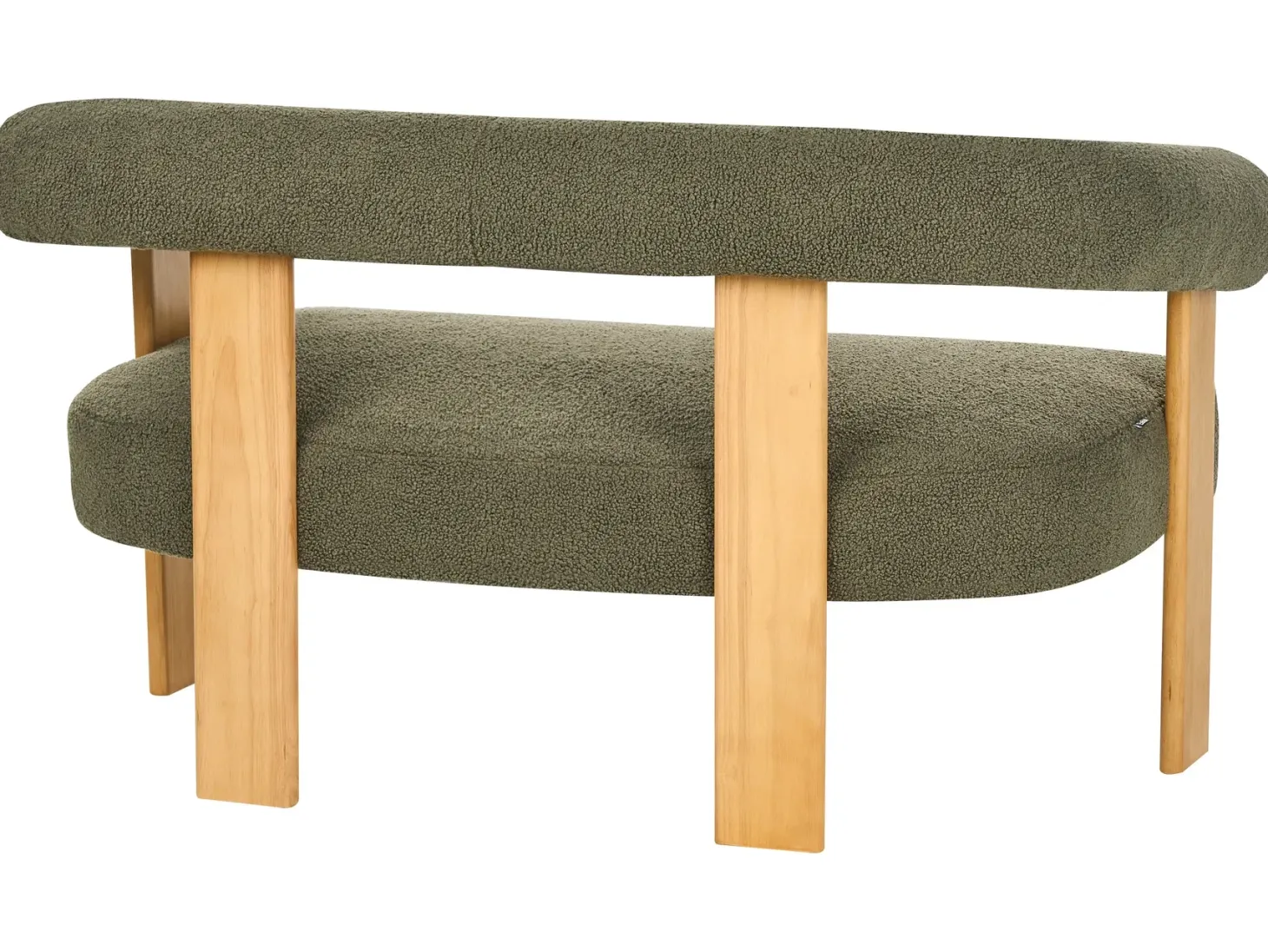 Sofa 2 personers ILBRO Boucle Grøn/ Lysebrun