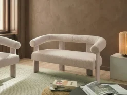 Sofa 2 personers ILBRO Boucle Lys Beige