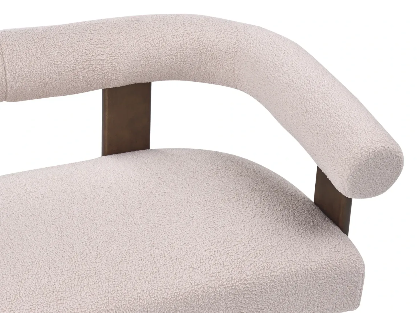 Sofa 2 personers ILBRO Boucle Mørkebrun/beige