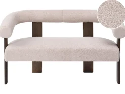 Sofa 2 personers ILBRO Boucle Mørkebrun/beige