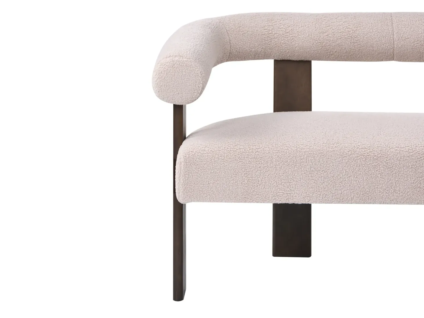 Sofa 2 personers ILBRO Boucle Mørkebrun/beige