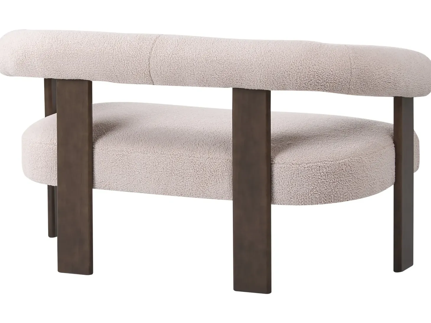 Sofa 2 personers ILBRO Boucle Mørkebrun/beige