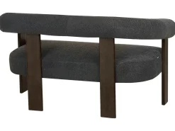 Sofa 2 personers ILBRO Boucle Sort/ mørkebrun