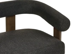 Sofa 2 personers ILBRO Boucle Sort/ mørkebrun