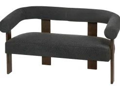 Sofa 2 personers ILBRO Boucle Sort/ mørkebrun