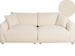 Sofa 3 personers JUBEK Boucle Cremehvid
