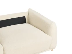 Sofa 3 personers JUBEK Boucle Cremehvid