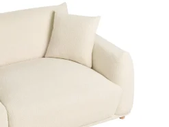 Sofa 3 personers JUBEK Boucle Cremehvid
