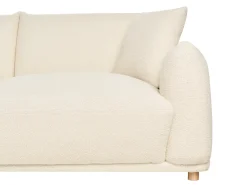 Sofa 3 personers JUBEK Boucle Cremehvid